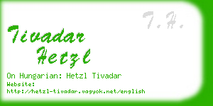 tivadar hetzl business card